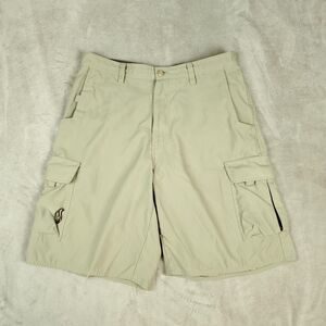 Tony Hawk Cargo Shorts Mens 34 Beige Polyester Microfiber Skate Outdoors Casual